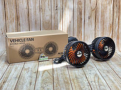 Вентилятор F6208 Storm 5V (USB) 13 см (дві головки на присосках, USB, 4000 мАг)