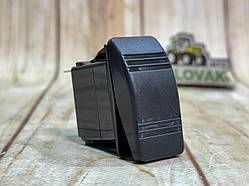 Кнопка тумблер клавішна (ON-OFF 3pin) з підсвіткою 12V/24V (3 контактів, універсальна)