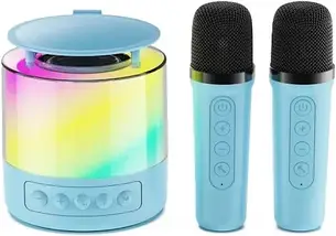 Караоке-колонка K19 Bluetooth 5.3 з мікрофоном, RGB-підсвіткою, TF/USB/AUX/MIC, портативна, міні-концерт вдома та на природі, фото 4