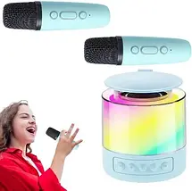 Караоке-колонка K19 Bluetooth 5.3 з мікрофоном, RGB-підсвіткою, TF/USB/AUX/MIC, портативна, міні-концерт вдома та на природі, фото 5