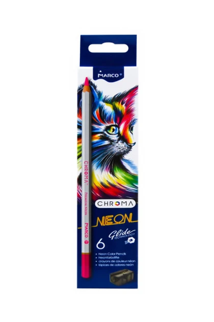 Олівці кольорові Marco Chroma Neon 6 кольорів (8032-6CB), фото 1