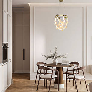 Люстра підвісна бронзова з гнучкого каната в стилі арт деко (81-3175 AB), фото 2