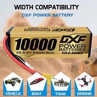 Aкумулятор DXF 11.4V Li-Po 3S1P 10000mAh 150C, з роз'ємом XT60. Для квадрокоптерів, літаків та інших RC-моделей