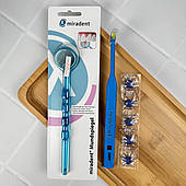 Набір для індикації зубного нальоту (таблетки для виявлення нальоту Tepe 5 шт і монопучкова зубна щітка Curaprox Single CS 1009