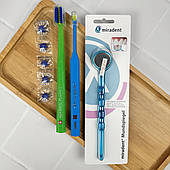 Набір для індикації зубного нальоту (таблетки Tepe 5 шт, монопучкова щітка Curaprox CS 1009 для брекетів, щітка Curaprox Ortho