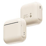 Міні термопринтер портативний бездротовий Bluetooth X6 (бежевий) з USB Type-C | Принтер для стікерів, етикеток, чеків, фото 2