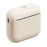 Міні термопринтер портативний бездротовий Bluetooth X6 (бежевий) з USB Type-C | Принтер для стікерів, етикеток, чеків, фото 3
