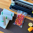 Пакети рифлені для вакууматора 5 рулонів 12/15/20/25/28 см х 5 м Універсальна плівка для вакууматора, фото 2