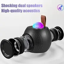 Портативна караоке колонка Z1 з подвійним мікрофоном, RGB KTV підсвічуванням, Bluetooth 5.3, USB, AUX, TF та FM для вечірок, фото 3