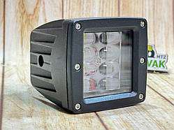 Додаткова світлодіодна LED фара 60Вт лінзована Квадратна (Black),