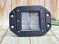 Додаткова світлодіодна LED фара 60Вт лінзована Квадратна (Врізна або під кронштейн),
