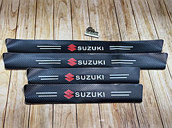 Захисна плівка Suzuki 5D із вуглецевого волокна самоклеюча 4шт, 2х(60х7см)  2х(40х7см)