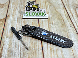 Стильний карбоновий брелок з логотипом BMW колір Чорний