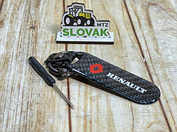 Стильний карбоновий брелок з логотипом Renault колір Чорний