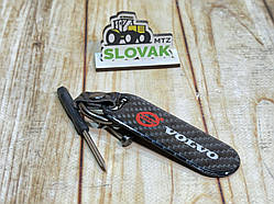 Стильний карбоновий брелок з логотипом Volvo колір Чорний