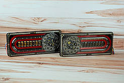 Ліхтар LED задній 12-24 V до Автомобільної техніки, вантажівок, 41х13 см (Біжний поворотник) Ferrari