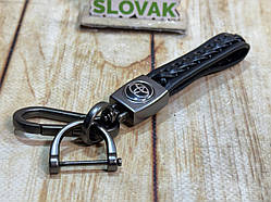 Стильний плетений брелок з карабіном, логотип Toyota колір Чорний