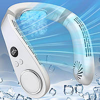 Портативний шийний вентилятор, що перезаряджається, шийний вентилятор з охолоджувальною пластиною з батарейним живленням