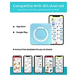 Портативний термопринтер бездротовий з Bluetooth, фіолетовий, 57×30 мм, термодрук без чорнил, для нотаток і етикеток, фото 4