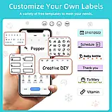 Портативний термопринтер бездротовий з Bluetooth, фіолетовий, 57×30 мм, термодрук без чорнил, для нотаток і етикеток, фото 5