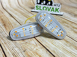 Світлодіодний бічний повторювач поворотів LED Daewoo, Lanos, Sens Chevrolet, Біле скло