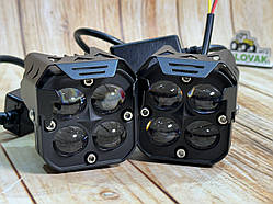 Додаткова світлодіодна LED-фара 90Вт два режими світла (Дальній + Ближній) Лінзована