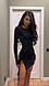 Жіноча сукня міні ; Кольори - чорний, шоколад, графит  ; Розмір: 42-46;, фото 4