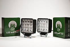 Світлодіодна LED-фара робоча 48 Вт, (3 Вт*16ламп) Широкий промінь (SLstart) ( Комплект 2 шт.)