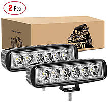 Світлодіодні робочі фари 2шт 18w Spot Driving fog Light Off Road Lights фари дальнього світла Led Light Bar