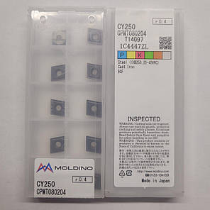 CPMT080204 CY250 MOLDINO (Сталь, Нержавіюча сталь, Чавун) Твердосплавна пластина, фото 2