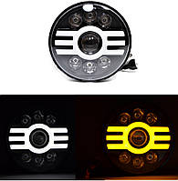 Світлодіодна LED фара 75Вт Нива, УАЗ 469, ВАЗ 2101, 2121, FJ Cruiser, мотоцикл, мото 7 дюйм (Універсальна)