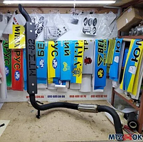 Глушник МТЗ 892 прямоток зі стронгером (накладка чорна), товщина 1,5мм