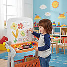 Дитячий столик для малювання (магнітна дошка для малювання, конструктор) / Столик трансформер для дітей / Стіл для малювання, фото 2