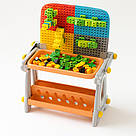 Дитячий столик для малювання (магнітна дошка для малювання, конструктор) / Столик трансформер для дітей / Стіл для малювання, фото 5