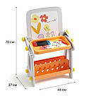 Дитячий столик для малювання (магнітна дошка для малювання, конструктор) / Столик трансформер для дітей / Стіл для малювання, фото 6