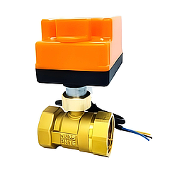 Електроприводний кульовий кран 16 бар FADO 1/2 / Кран з електроприводом/ Латунний кран/ Шаровий кран