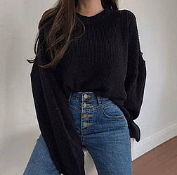 Жіночий світер ; Кольори - чорний, молоко, рожевий ; Розмір універсальний (42-46)