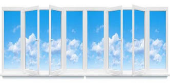 Металопластикова балконна рама в 9-ти, 12-поверховий будинок, "Покращення"