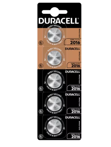 Батарейки-таблетки Duracell CR2016 / 3V блістер 5 шт., фото 1