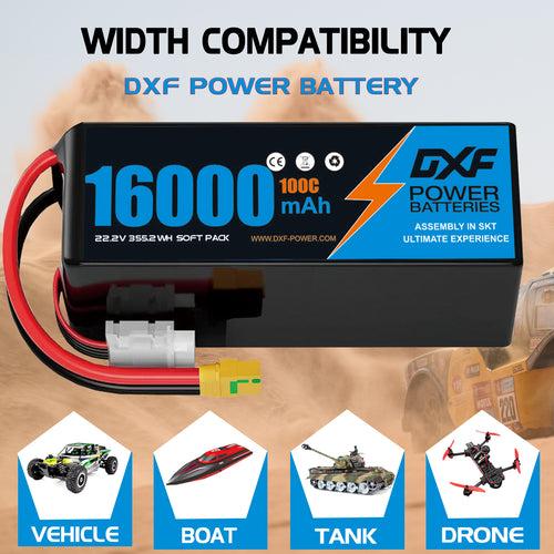 Aккумулятор DXF 22.2V Li-Po 6S1P 16000 mAh 100C, роз'єм XT60, с разъемом XT60. Для квадрокоптерів, літаків та інших RC-моделей, фото 1