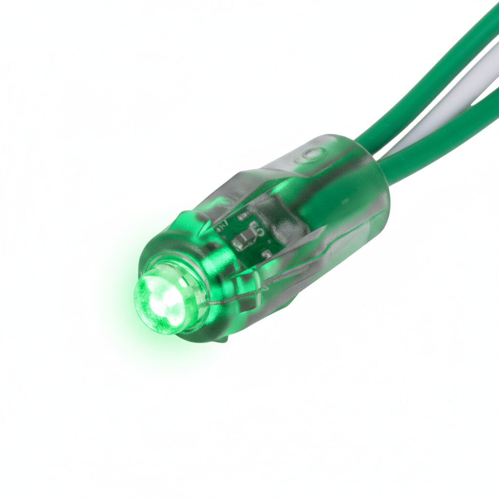 Діод швидкого монтажу IP65 9mm (зелений), фото 1
