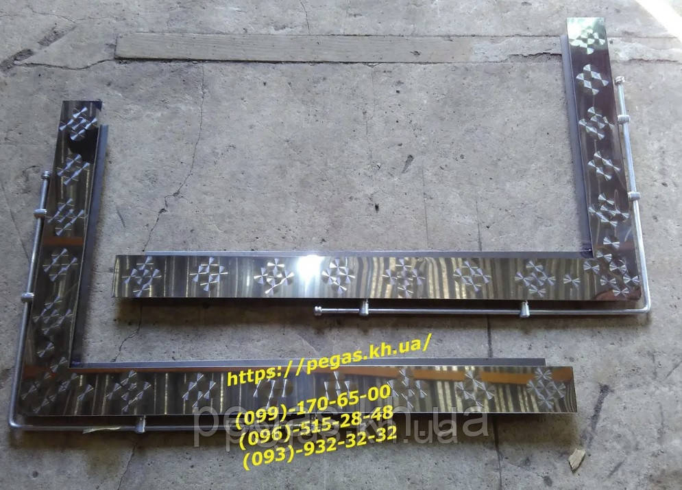 Куточок для чавунної плити з нержавійки на піч, грубу, фото 1