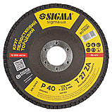 Круг пелюстковий торцевий Т27 (прямий) ZA Ø 125 мм P40 SIGMA (9173021), фото 2