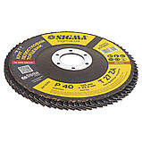 Круг пелюстковий торцевий Т27 (прямий) ZA Ø 125 мм P40 SIGMA (9173021), фото 3