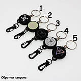 Ретрактор, витяжний брелок для карт доступу, бейджа, трос сталь 60см, фото 4