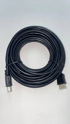 HDMI кабель 10 м (штекер-штекер), версія 1.4, Ø6 мм, позолочені контакти, чорний, фото 2