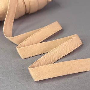 Тунельна стрічка безшовна, гладка 1см х1м,  - бежевий світлий