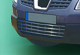 Решітка в бампер Нержавіюча сталь Omsa Line для Nissan Qashqai 2007-2010