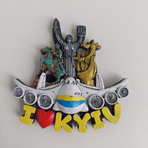 Магніт - Колаж (пам'ятники міста т міста та літак, кольоровий) (29139), фото 1