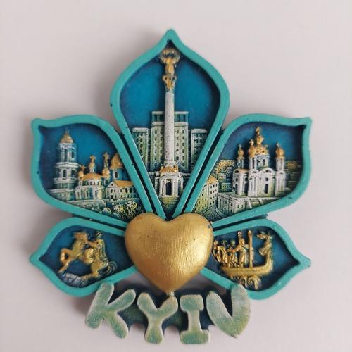 Магніт - Колаж (листок каштана, патіна) (29149), фото 1